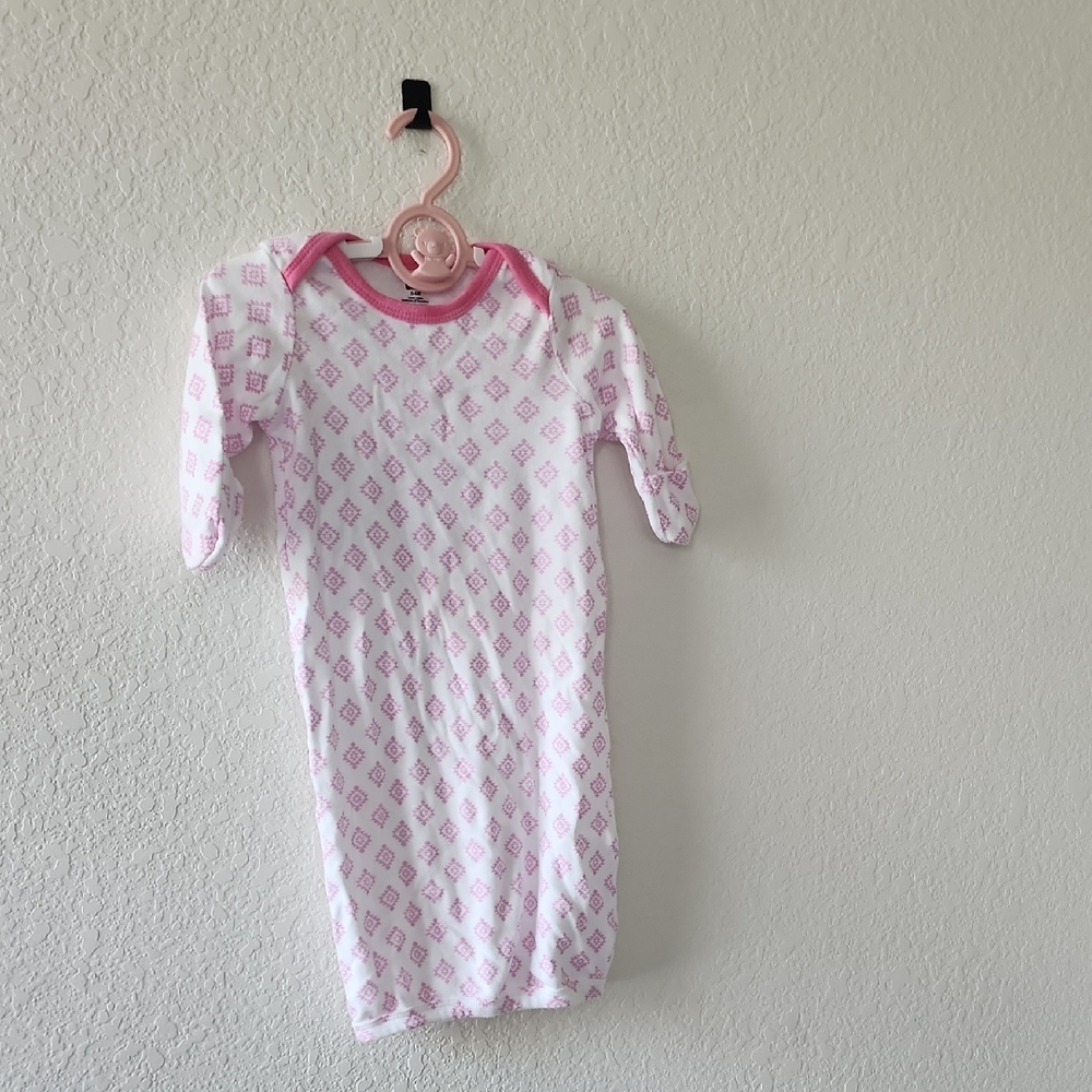 Pink and White Quilted Nightgown Pajamas